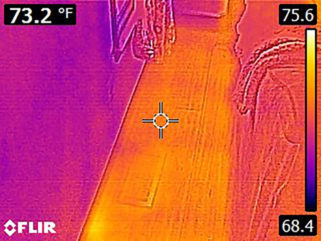 post-project: infrared photo of floor